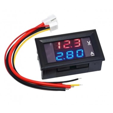 100V 10A Voltmeter Ammeter Blue Red LED Amp