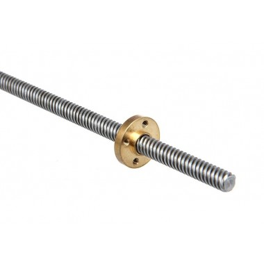 T8x400mm Trapezoidal Lead Screw With Brass Nut